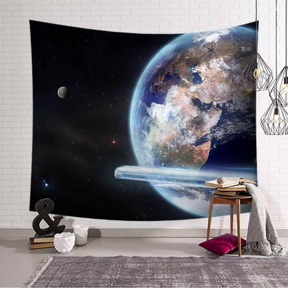 Ins hanging cloth planet printed tapestry net red dormitory background cloth bedroom decorative wall -mounted cloth wall cloth tablecloth sun and moon