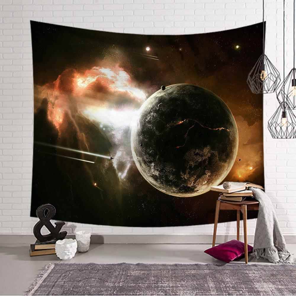 Ins hanging cloth planet printed tapestry net red dormitory background cloth bedroom decorative wall -mounted cloth wall cloth tablecloth sun and moon