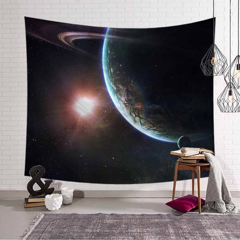 Ins hanging cloth planet printed tapestry net red dormitory background cloth bedroom decorative wall -mounted cloth wall cloth tablecloth sun and moon