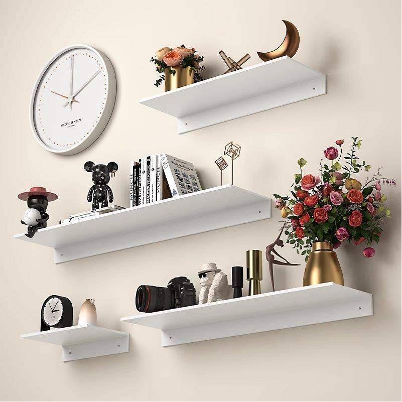One word partition magazine on the aluminum alloy wall storage bookshelf bedroom living room hand -made honorary wall hanging shelf