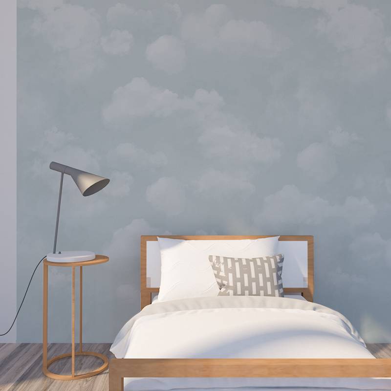Modern hot air balloon pattern cartoon children's room Boy bedroom background wall cloth girl bedroom custom seamless mural