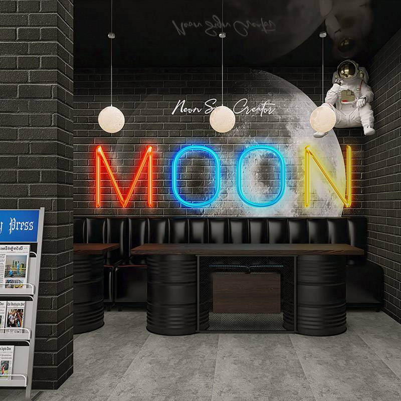 3D Silent Wind Brick Pattern Moon Surface Wallpaper Industrial Wind Net Red Pickup Background Wall Hotpot Store Billiards Wallpaper