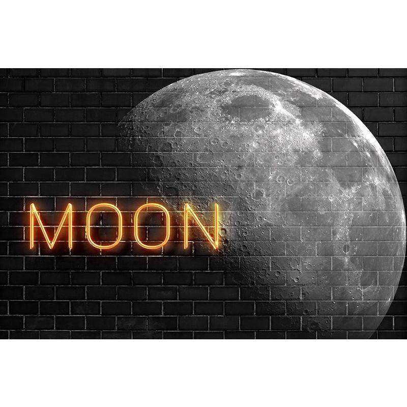 3D Silent Wind Brick Pattern Moon Surface Wallpaper Industrial Wind Net Red Pickup Background Wall Hotpot Store Billiards Wallpaper