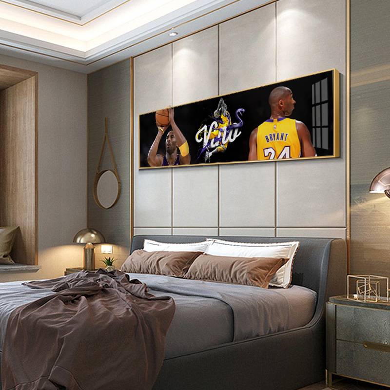 Boy's bedroom bedside decoration painting youth room Kobe hanging painting boys and children's room wall star mural murals