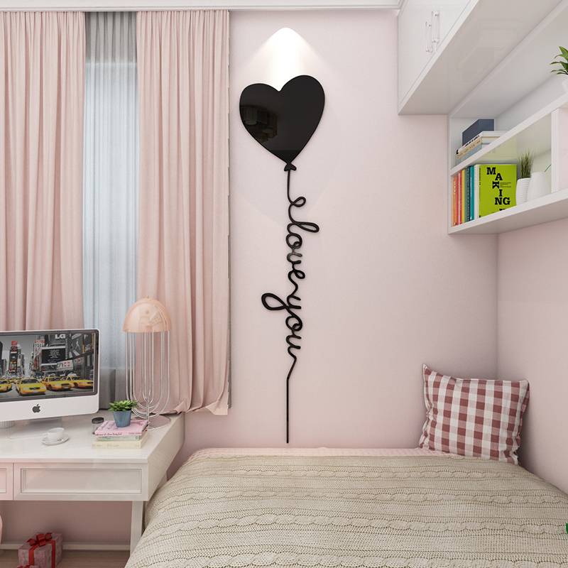 3D three -dimensional wall sticker girl dormitory bedside bedroom wall decoration room layout warm sticker self -stick balloon