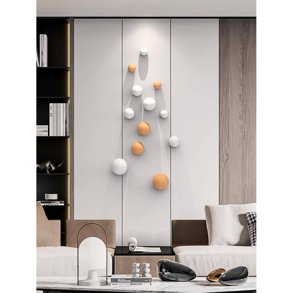 Imitation stainless steel art ball living room wall decoration hardware home jewelry hotel restaurant commercial space wall hanging