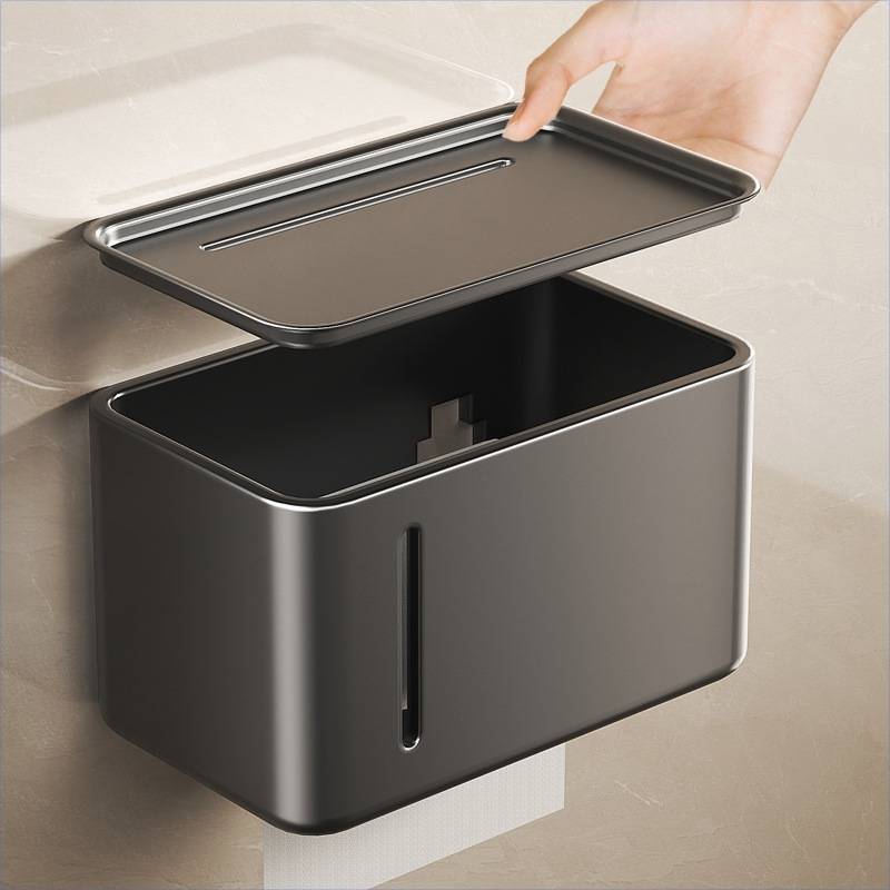 Synthetic toilet paper box, toilet paper tissue box wall -mounted water -free waterproof and waterproof toilet paper drawing paper placed storage box