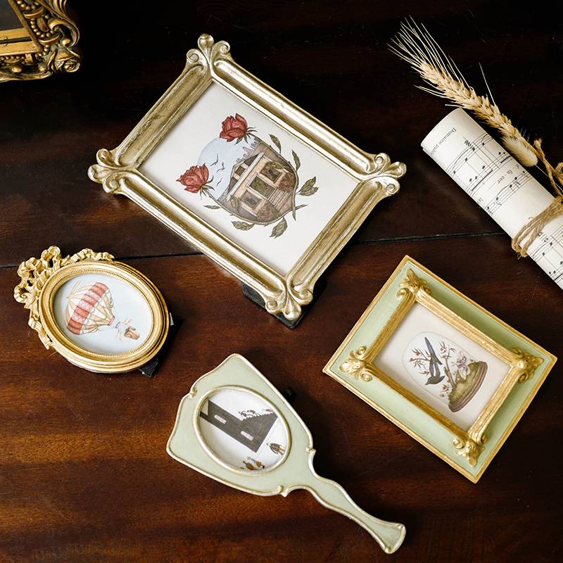 Painting thermal air balloon retro decoration painting small fresh European -style D light luxury mural living room restaurant bedroom French hanging painting