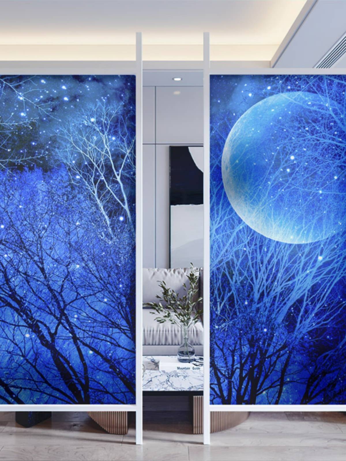 Cosmic Star Star Planet Space Decoration Wall Sticker Office Bathroom Wardrobe Doors and Window Delomable Glass Film