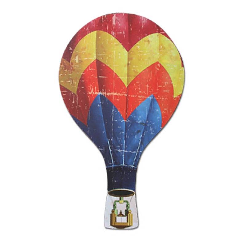 American retro wood hot air balloon wall three -dimensional wall hanging personalized bar milk tea shop creative wall decoration soft decoration