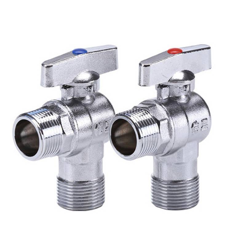 Weixing large flow 6 points triangular valve gas wall -mounted furnace corner valve full copper main floor heating boiler special ball valve core