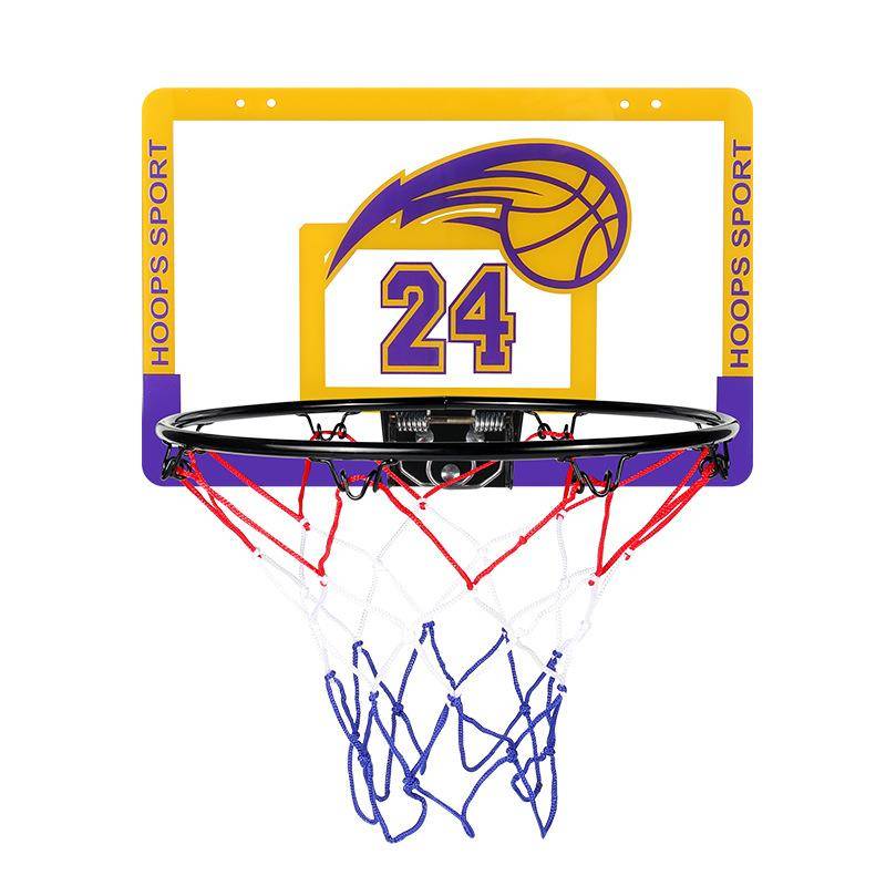 Children's holes -free basketball box wall -mounted room folding basketball frame No. 7 ball can be dunk and shot box