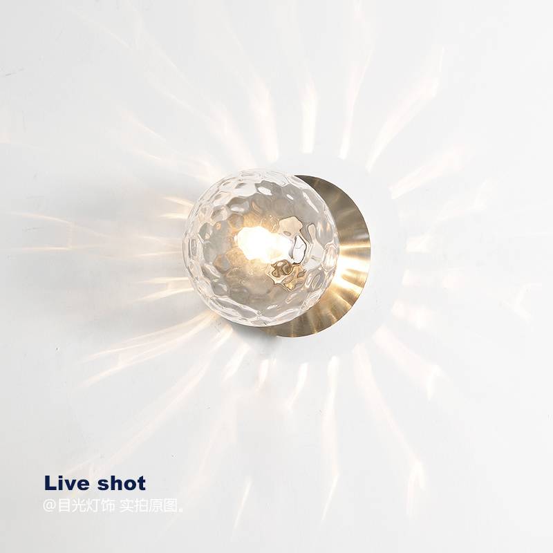 Glass ball wall light coffee shop sucks creative simplicity, simple Middle -aged balcony LED enrolled porch bathroom mirror