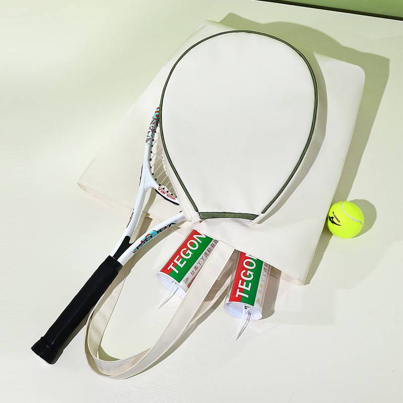 Korean version of the new tennis bag women's single support portable simple shoulder skate -racket bag large -capacity canvas waterproof