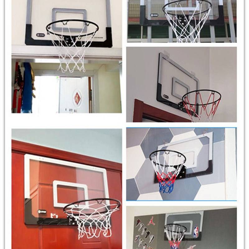 Wall -mounted shooting box basketball rack small basket No. 7 5 family room free punching can be dunk, children's board adult