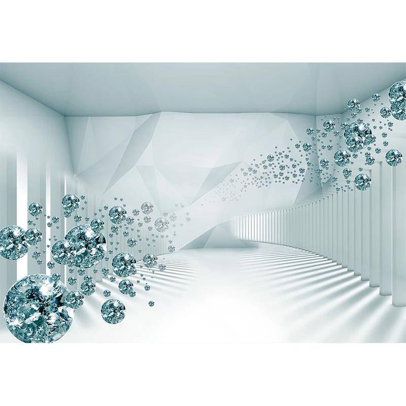 18D modern simple crystal ball extended space wallpaper TV background wall wallpaper wall cloth living room sofa wall cloth