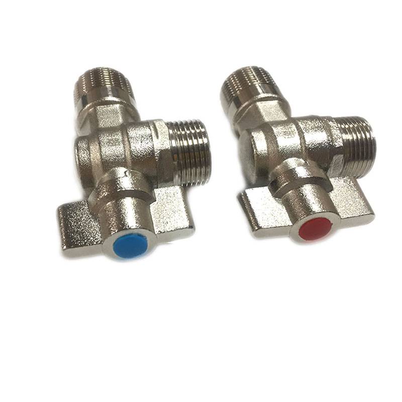 Full copper thick -flow large flow core angle valve 6 -point hot water heater wall -hung boiler special triangle valve 4 cents hot and cold water valve