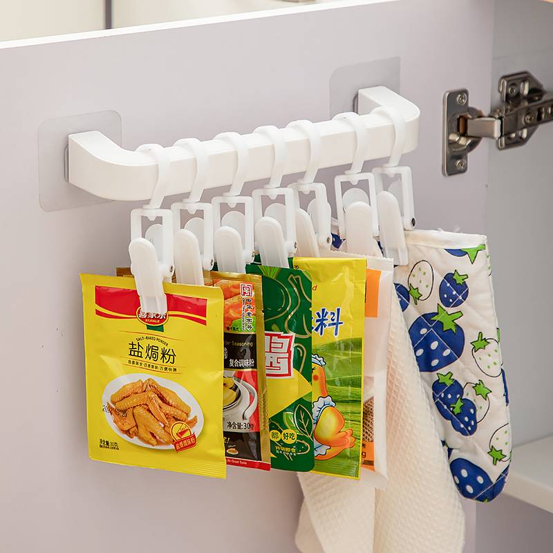Kitchen steel silk ball -raw wall hanging shelf, dishwashing pool clean gloves, bowls, cannibal clothing racks linked