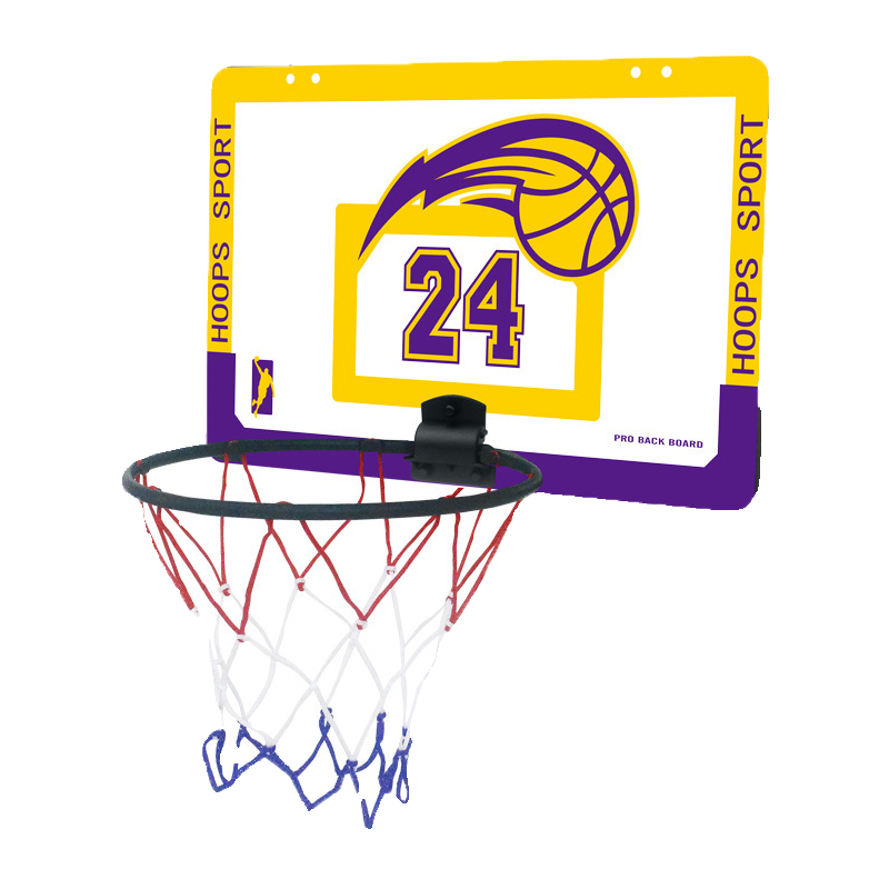 Silent basketball framework free of punching children's indoor training household shooting basket folding wall hanging basket No. 5 blue ball