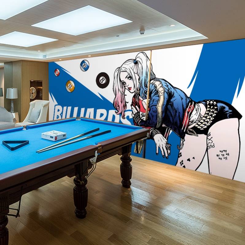 3D Billiard Hall Decoration Wallpaper Channel Room Snooker Wall Hall Club Decoration Background Wallpaper Wall Cloth