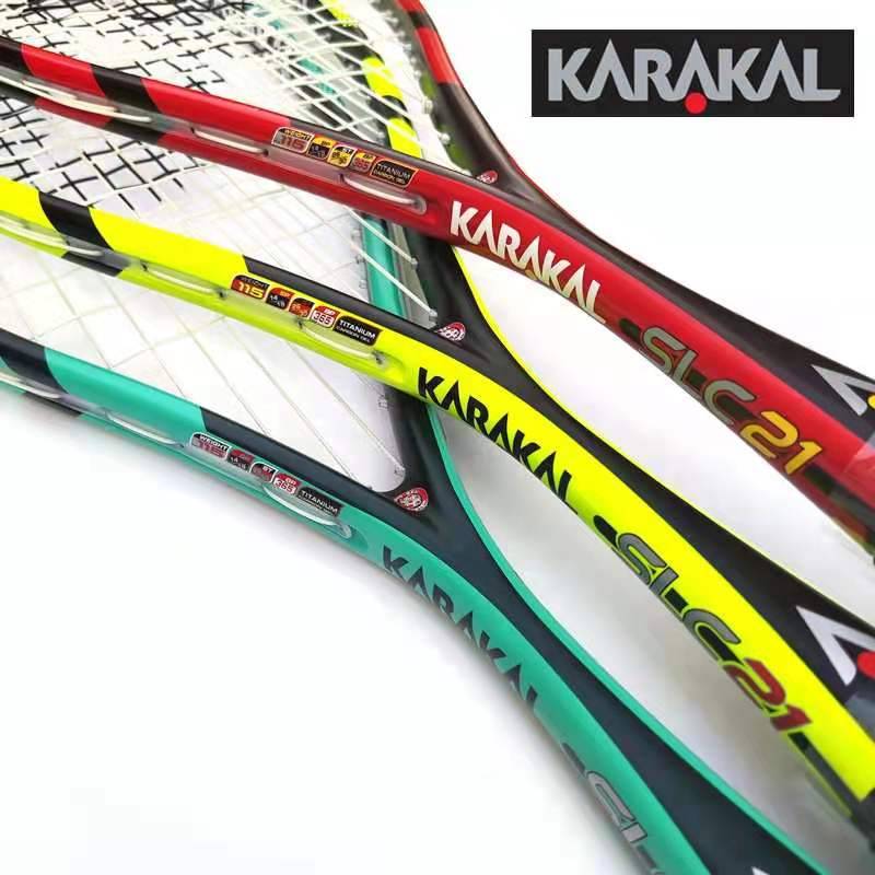 Gaming racket Karakal Beginner ultra -light all -carbon men's and women's training skirt racket set SLC21 triple color