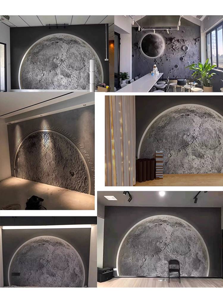 Ceiling living room Star Hotel Restaurant Hotel Wallpaper Technology Sensory Wall Soft Macau March Moon Ceiling Wallpaper