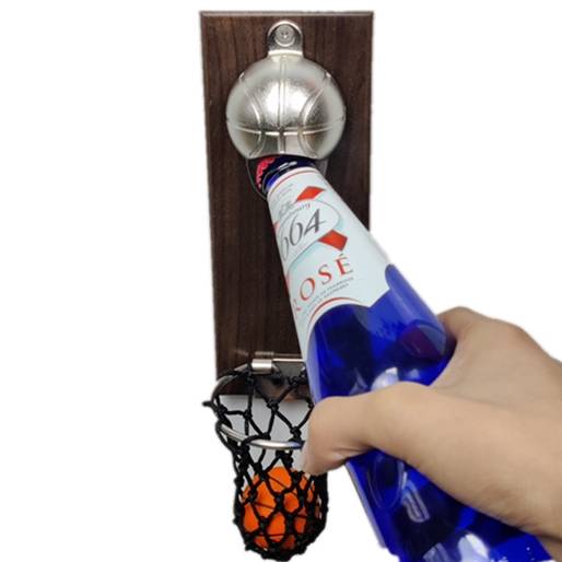 Net red basketball wall -mounted beer upper soft magnet refrigerator paste bottle slam dunk masters basket cap