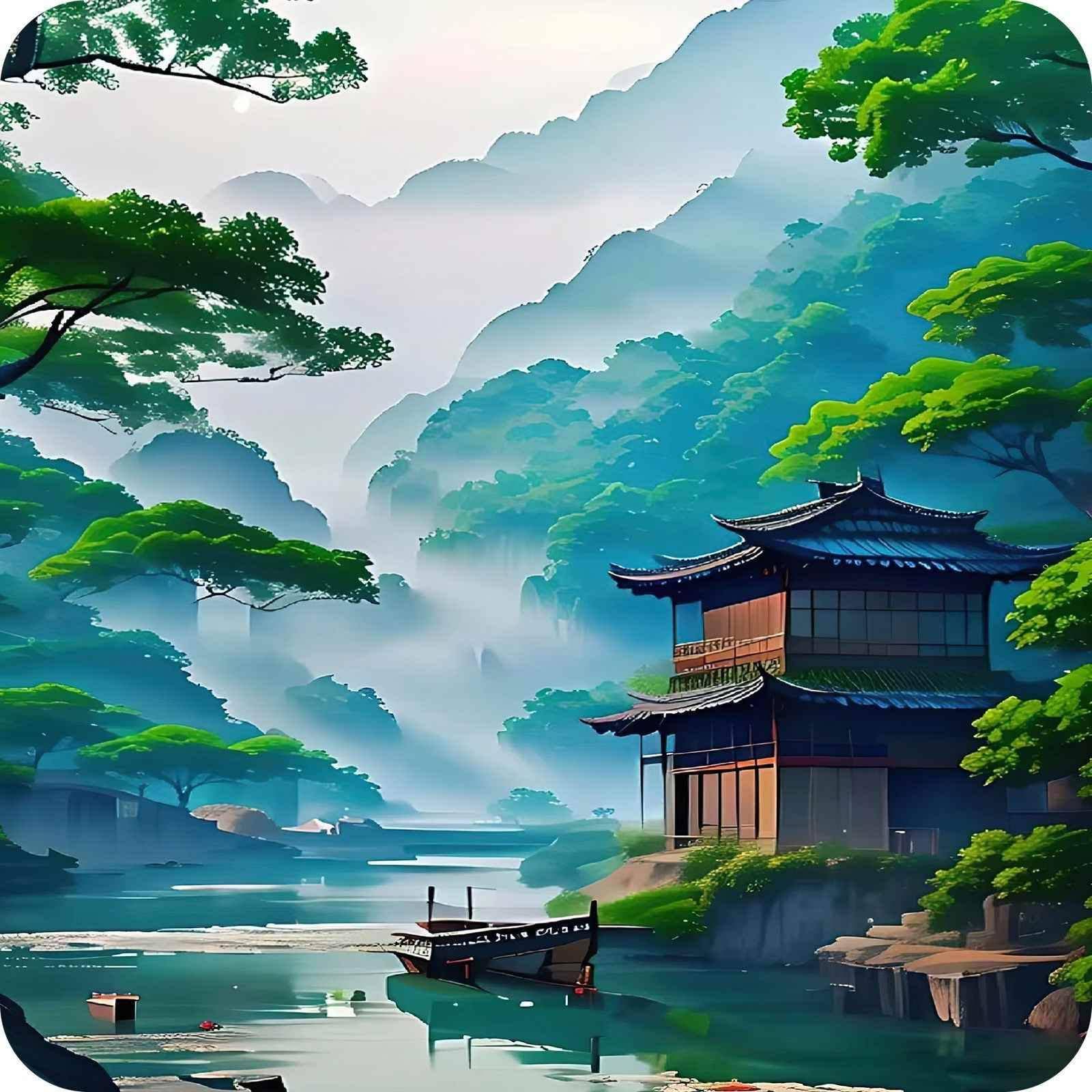 Landscape scenery (crystal model)