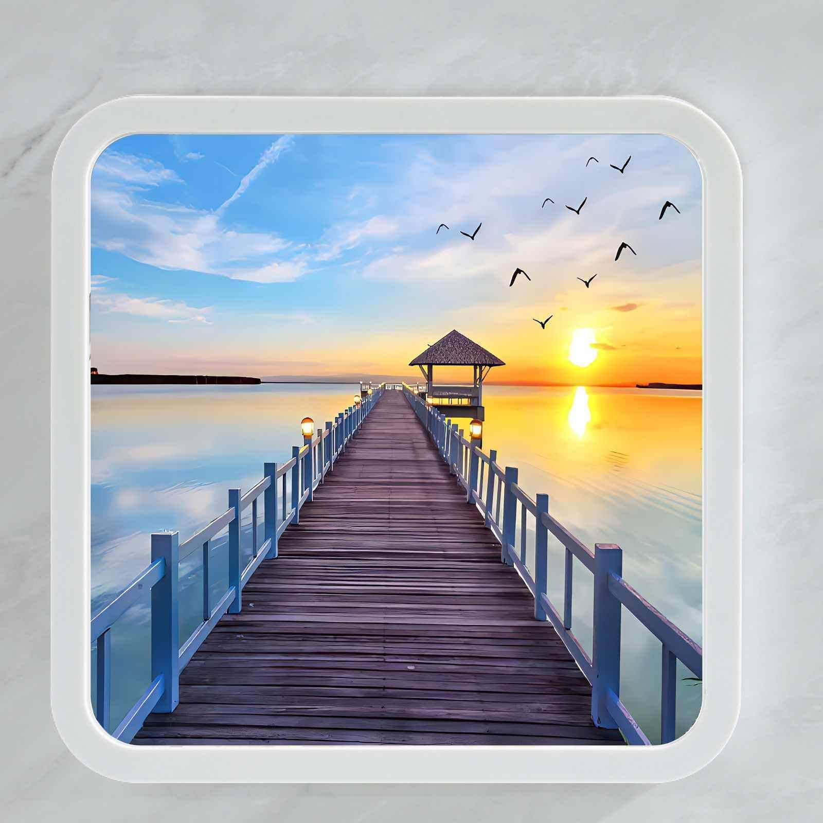 Sunset wooden bridge (crystal model)