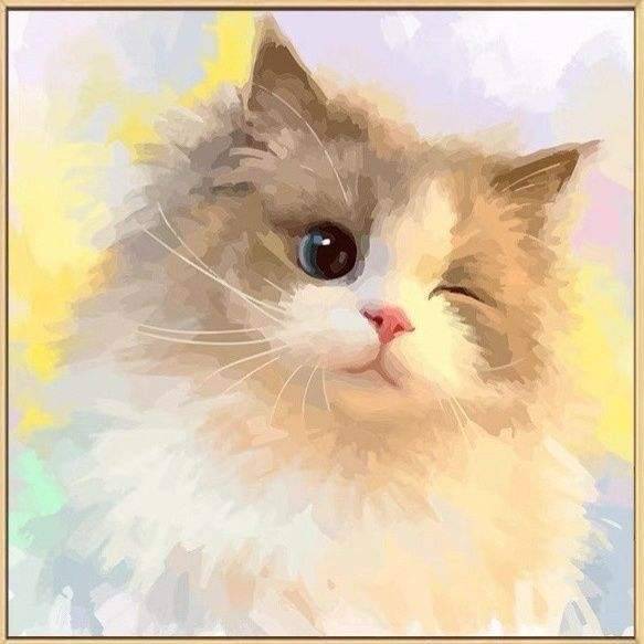 Colorful cat (crystal model)