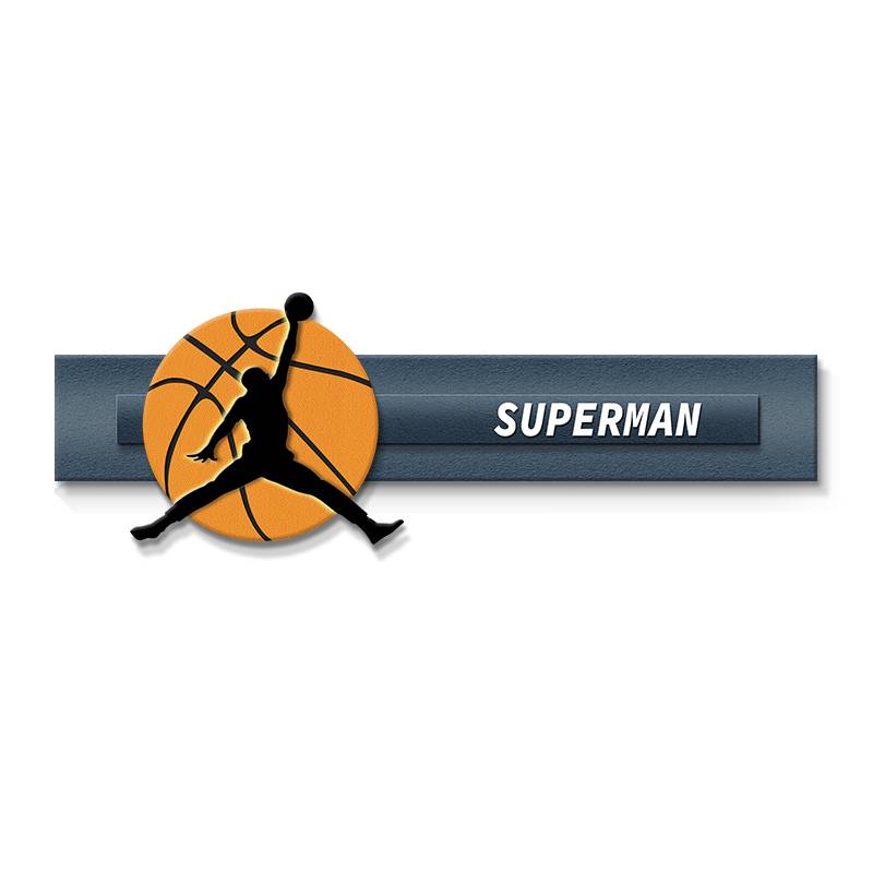 Star living room decorative painting schematic light superimposed hanging hanging basketball boy bedroom children's room mural