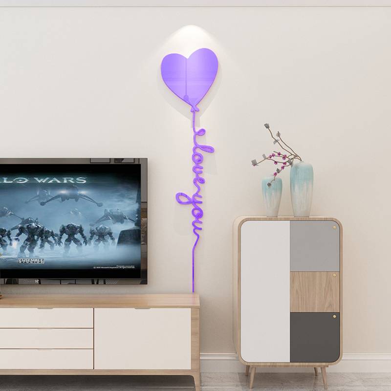 3D three -dimensional wall sticker girl dormitory bedside bedroom wall decoration room layout warm sticker self -stick balloon