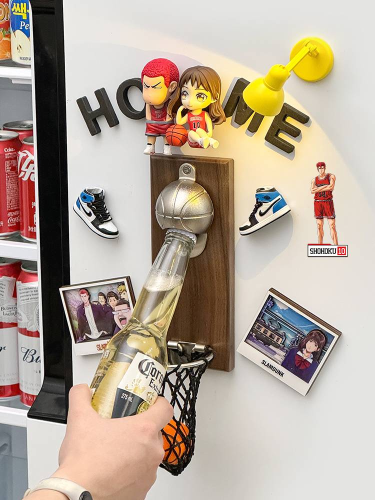 Slam Dunk Master Net Red Beer Bottle Piectal Patch Magnetic Patch Creative Basketball Frame Frame -hanging Bottle Bottle Bottle