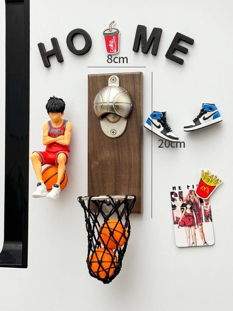 Slam Dunk Master Net Red Beer Bottle Piectal Patch Magnetic Patch Creative Basketball Frame Frame -hanging Bottle Bottle Bottle