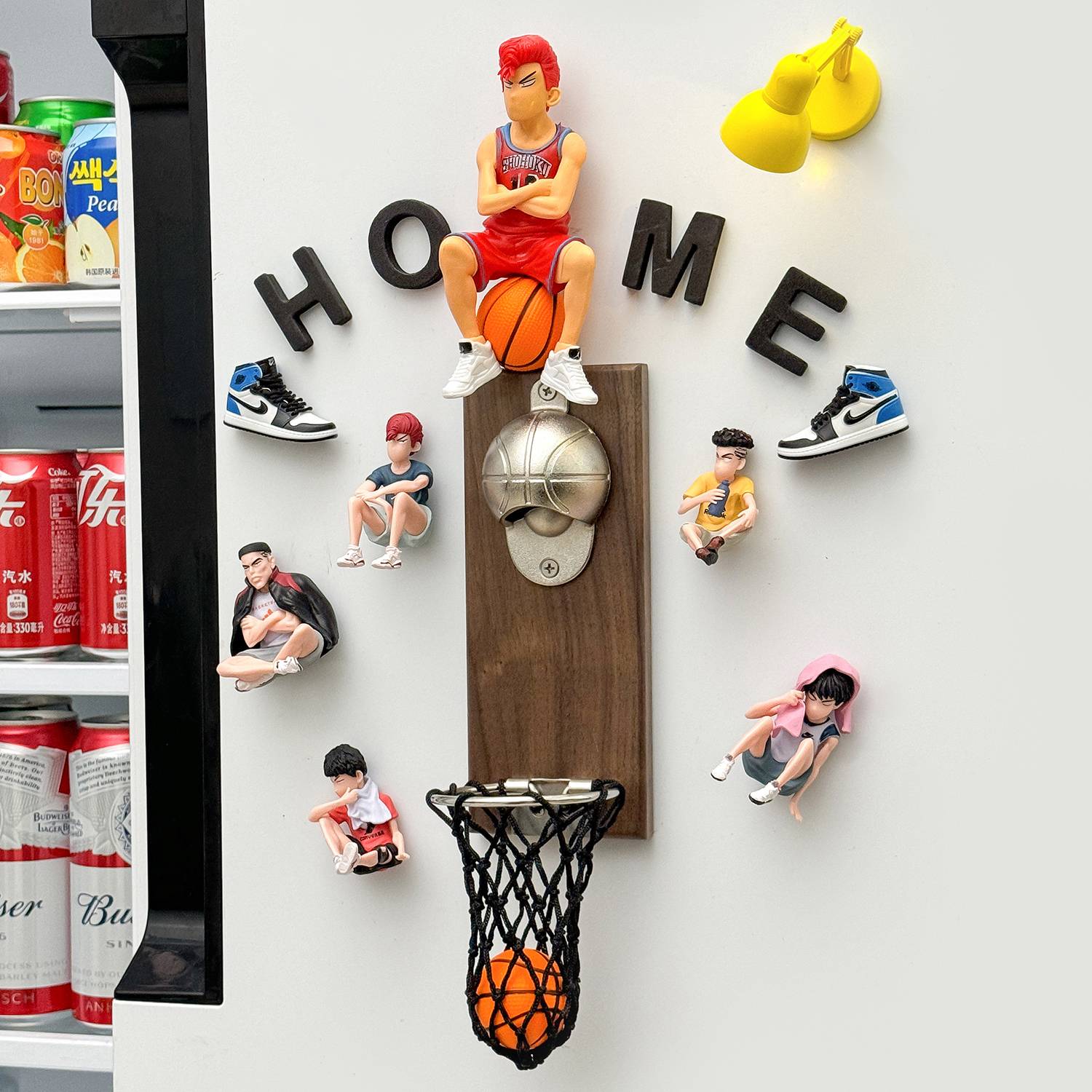 Large Sakuragi+Tide Slam Dunk Master Basketball AJ Bottle Open Case+Yellow Lantern
