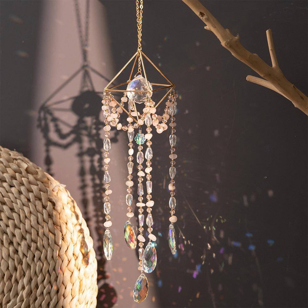 Light capture device garden pendant JLA wind wall bell hanging mirror wall light shadow balls and air rack crystal sun catching sun