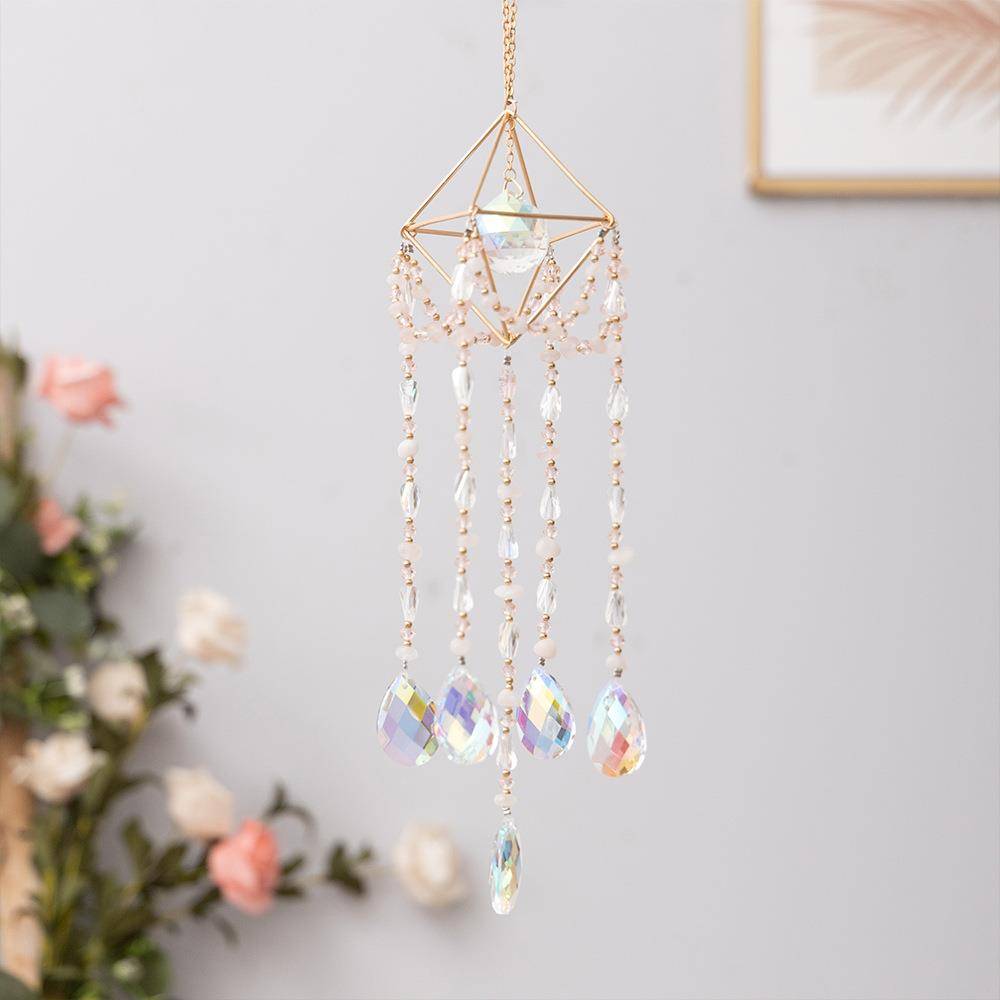 Light capture device garden pendant JLA wind wall bell hanging mirror wall light shadow balls and air rack crystal sun catching sun