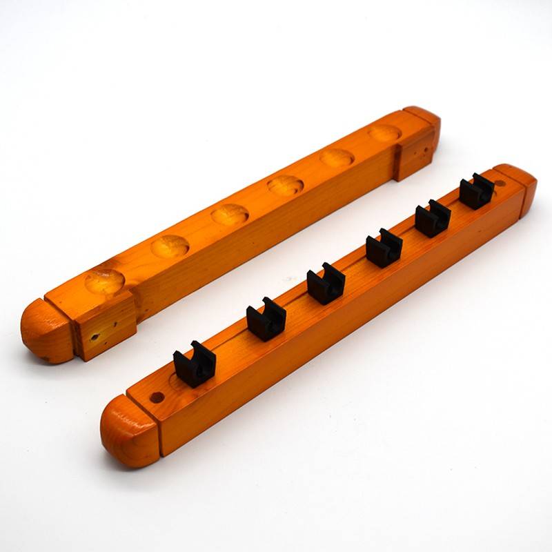 Hot -selling platform club racks solid wood six -hole wall -mounted fishing rod lock hangers boom boom placed