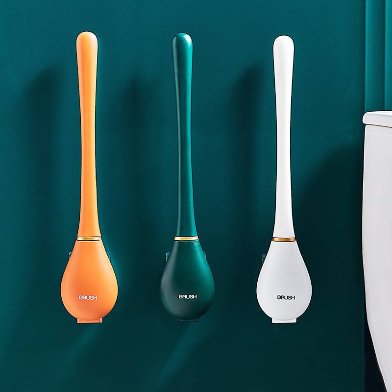 Home Makeup Room Cleaning Brush Silicon toilet Brush Cleaning Brush Long Handle Brush toilets Wall -mounted baseball baseball brush