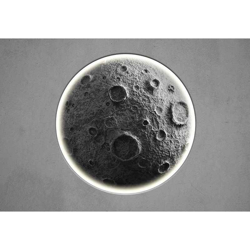 Factory selling 6D industrial style moon coffee background wall coffee restaurant wallpaper milk tea shop wallpaper 2023 new net