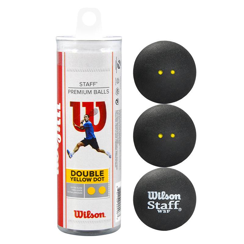 Wilson professional competition Gumfoli junior training elastic squash blue dot red dot double yellow dual yellow dual yellow dual -yellow dual yellow dual yellow dual