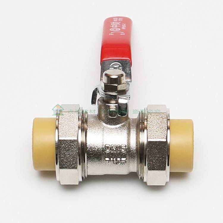 Zhongcai PPR water pipe dual -headed ball valve Q20/25/32/40/50/63 33 water inlet valve heating wall hanging boiler