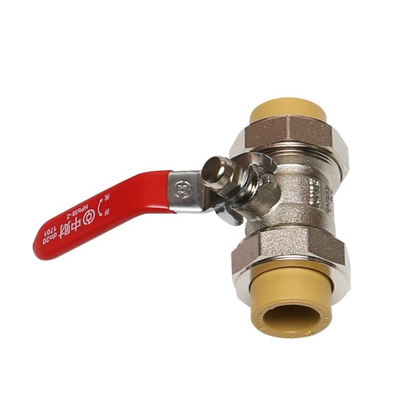 Zhongcai PPR water pipe dual -headed ball valve Q20/25/32/40/50/63 33 water inlet valve heating wall hanging boiler