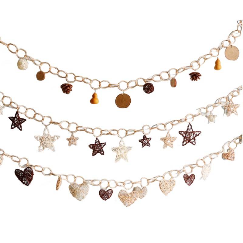 Tendon Circle Small Pendant Wall Pulling Flowers Decoration Love Star Moon Vine Ball Tripstarian Toddler Wall Decoration Pendant