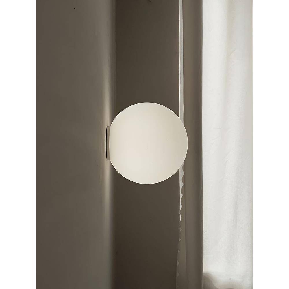 Global glass bedside wall lamp bedroom balcony aisle living room background wall light minimalist cream cream wind suction ceiling lamp