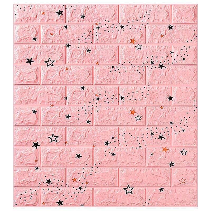 Strong glue full star-pink-5mm thick