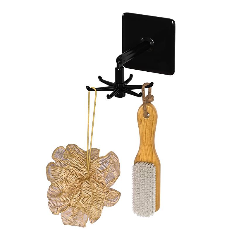 Bathroom can rotate six -claw hook, bathing ball, toilet, bathroom free hole wall -mounted kitchen storage artifact