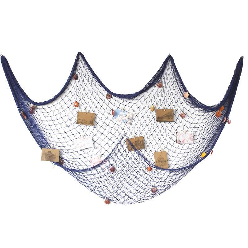 Creative DIY retro hemp rope Grid photo wall decoration bar restaurant message wall hanging decoration wall decoration minimalist fishing net