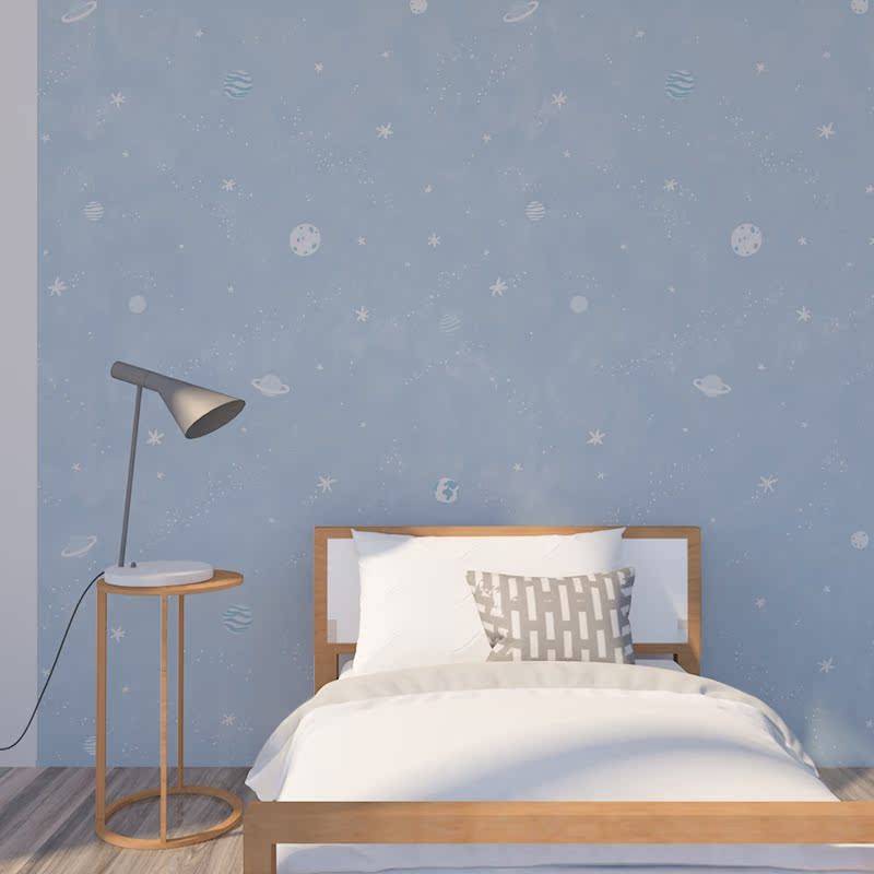 Environmental Children's Room Wallpaper Boy Girl Wallpaper Cartoon Spentic Machime Cosmetic Space Star Wall Cloth