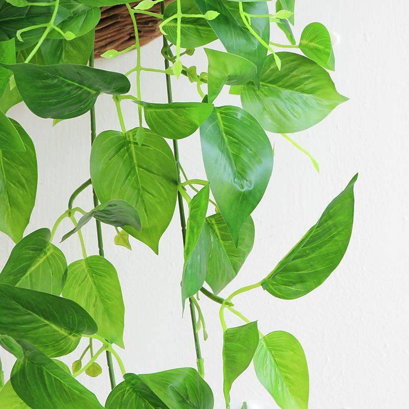 Simulation Lvluo living room Hanging wall Green planting wall hanging plant decorative hanging fake flower wall plastic leaves hanging orchid hanging basket